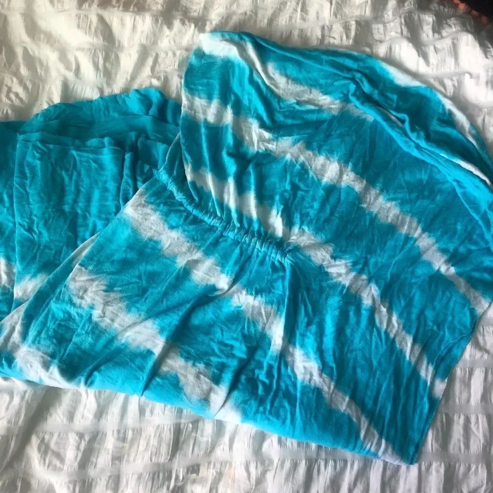 Blue and White Swimsuit Coverup - Picture 3 of 3